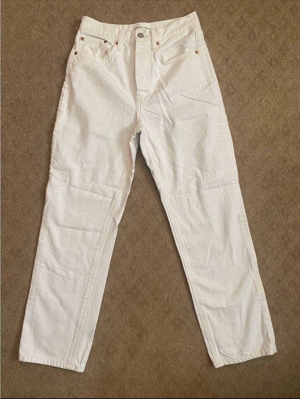 Aritzia Denim Forum Joni High Rise Loose White